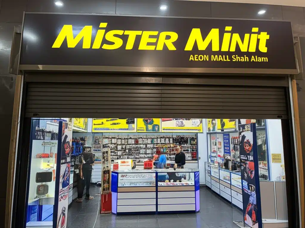 Mister Minit AEON Mall Shah Alam: Perkhidmatan Kunci & Tempahan